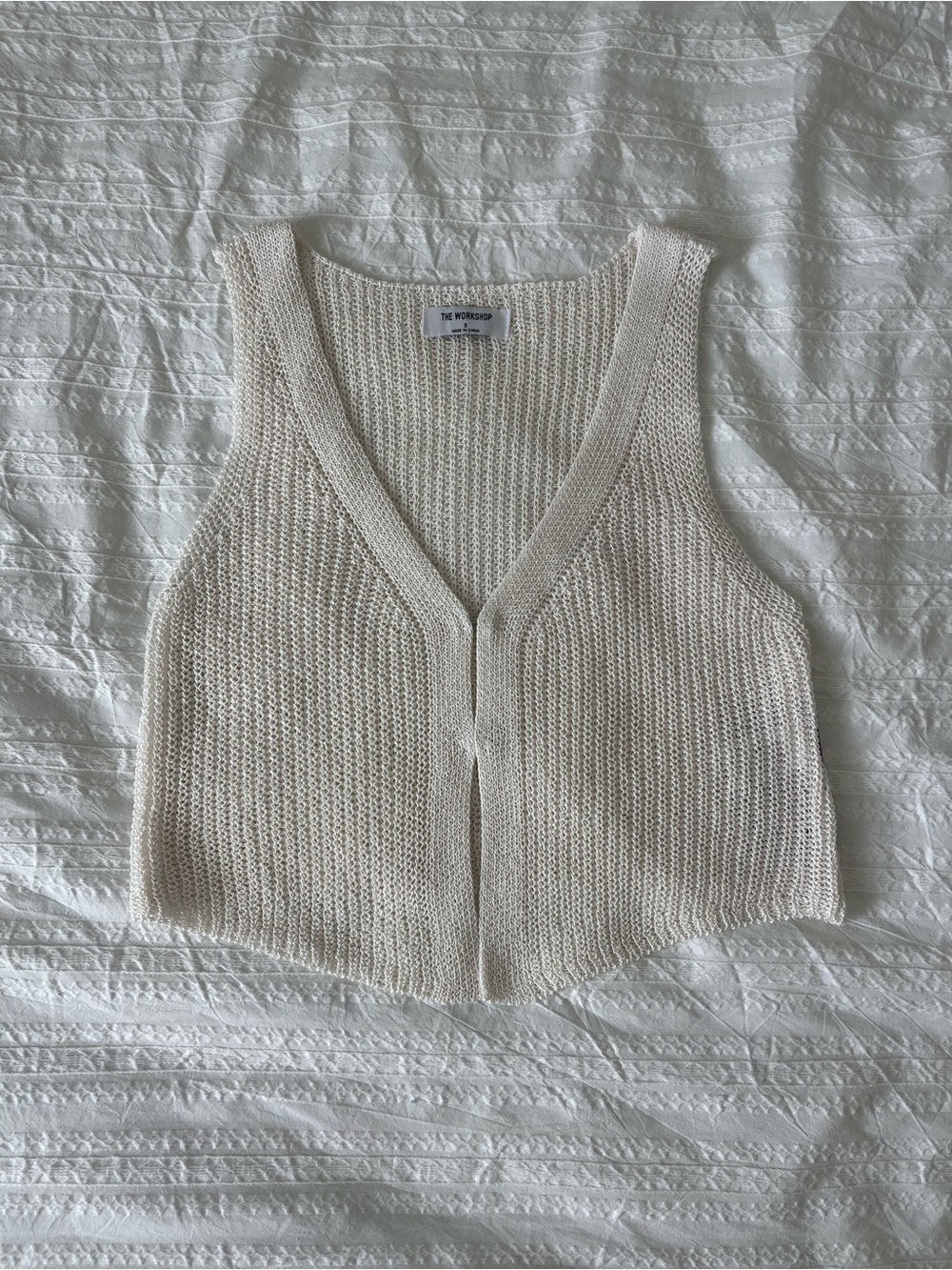 cream knit top
